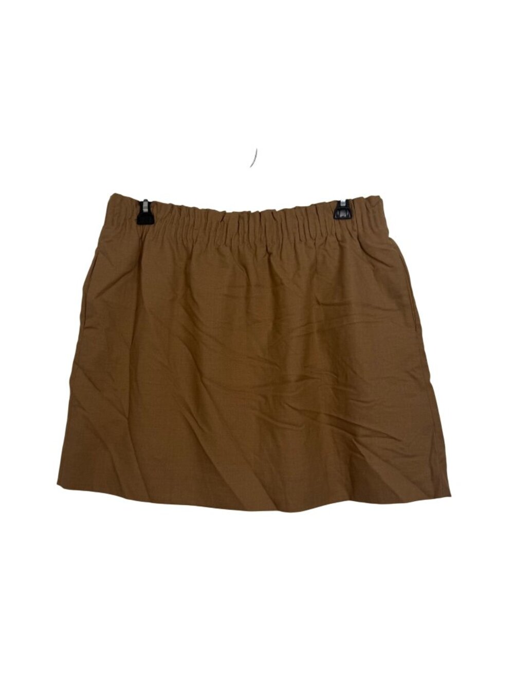 J.Crew Womens Tan Wool-Blend Mini Skirt Size 18 Elastic Waist Lined